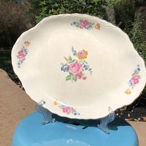 RARE VINTAGE 1940S FLORAL PLATTER